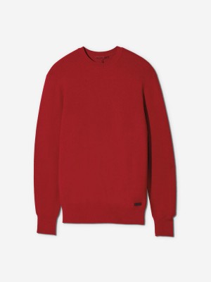 Sun Day Red 3D Knit Lightweight Crew Rød | 723108-TJP