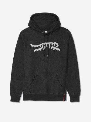 Sun Day Red Luare Chain Stitch Hoodie Charcoal/Light Gray | 265948-KMR