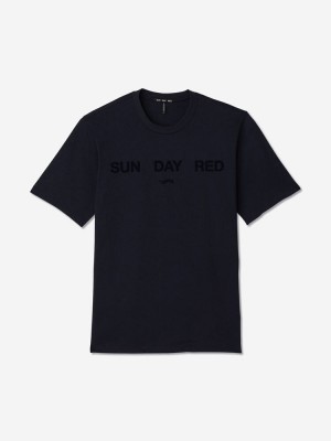 Sun Day Red SunDay T-Shirt Marineblå | 653418-TYC