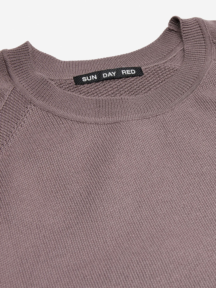 Sun Day Red 3D Knit Cashmere Crew Tyrian | 863925-RBC