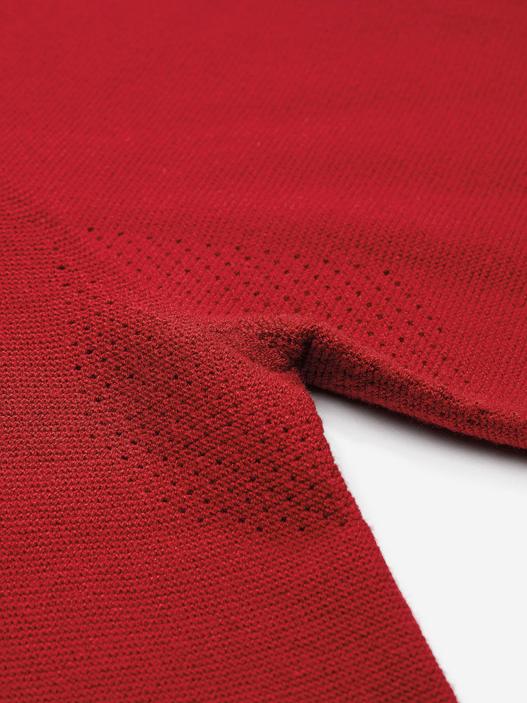 Sun Day Red 3D Knit Lightweight Crew Rød | 632091-IKJ