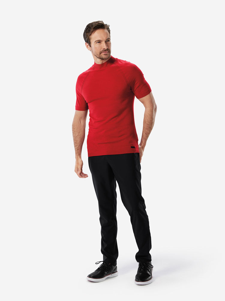 Sun Day Red 3D Knit Mock Rød | 984256-GJR