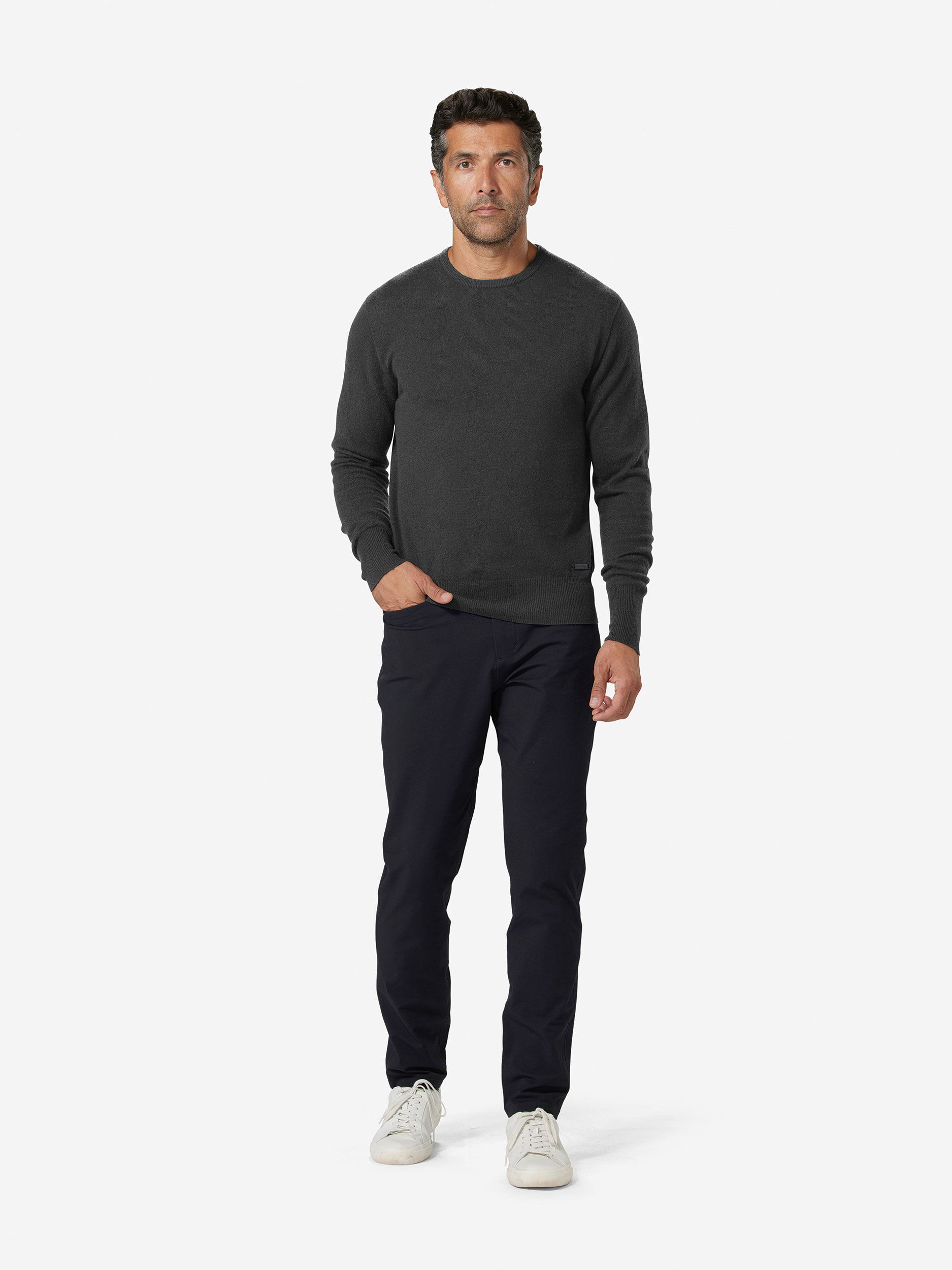 Sun Day Red 3D Tour Cashmere Crew Charcoal | 318069-NTQ