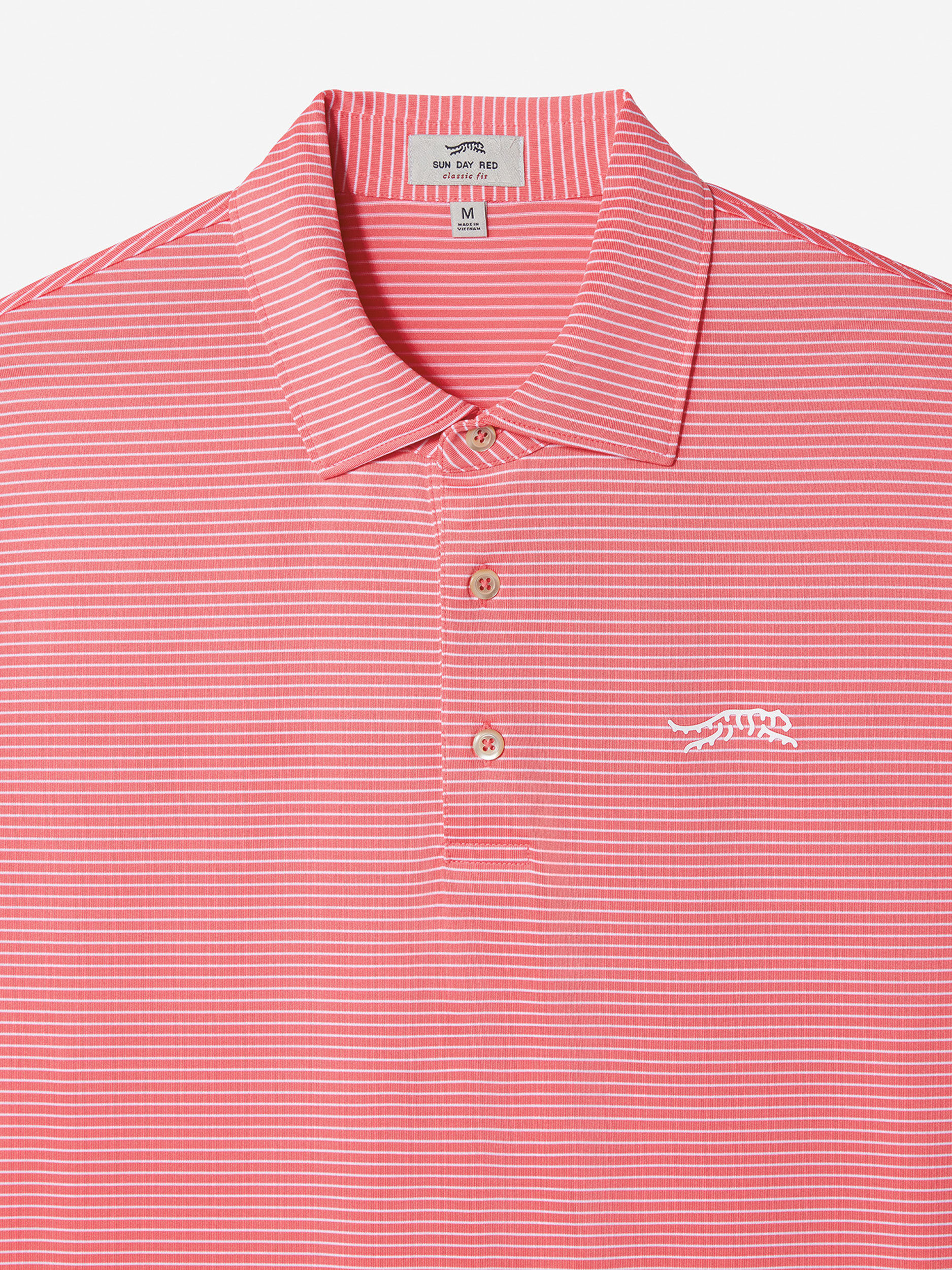 Sun Day Red Classic Stripe Polo Korall | 610345-RKT