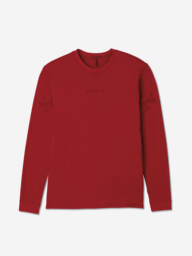 Sun Day Red Long Sleeve Dark Matter T-Shirt Rød | 526479-OKD