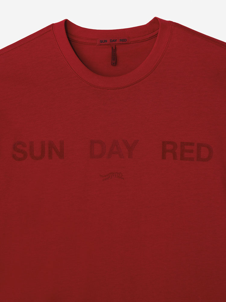 Sun Day Red Long Sleeve Dark Nebula T-Shirt Rød | 520416-RPZ