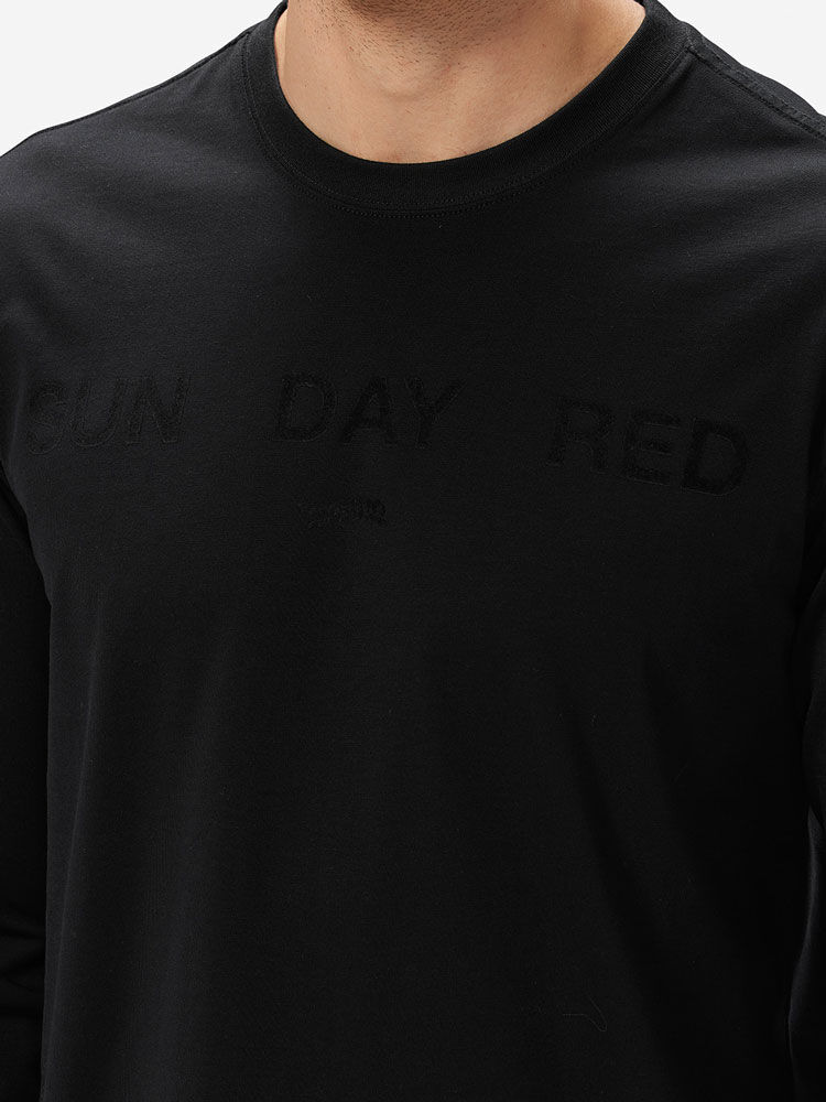 Sun Day Red Long Sleeve Dark Nebula T-Shirt Svarte | 925314-VIB