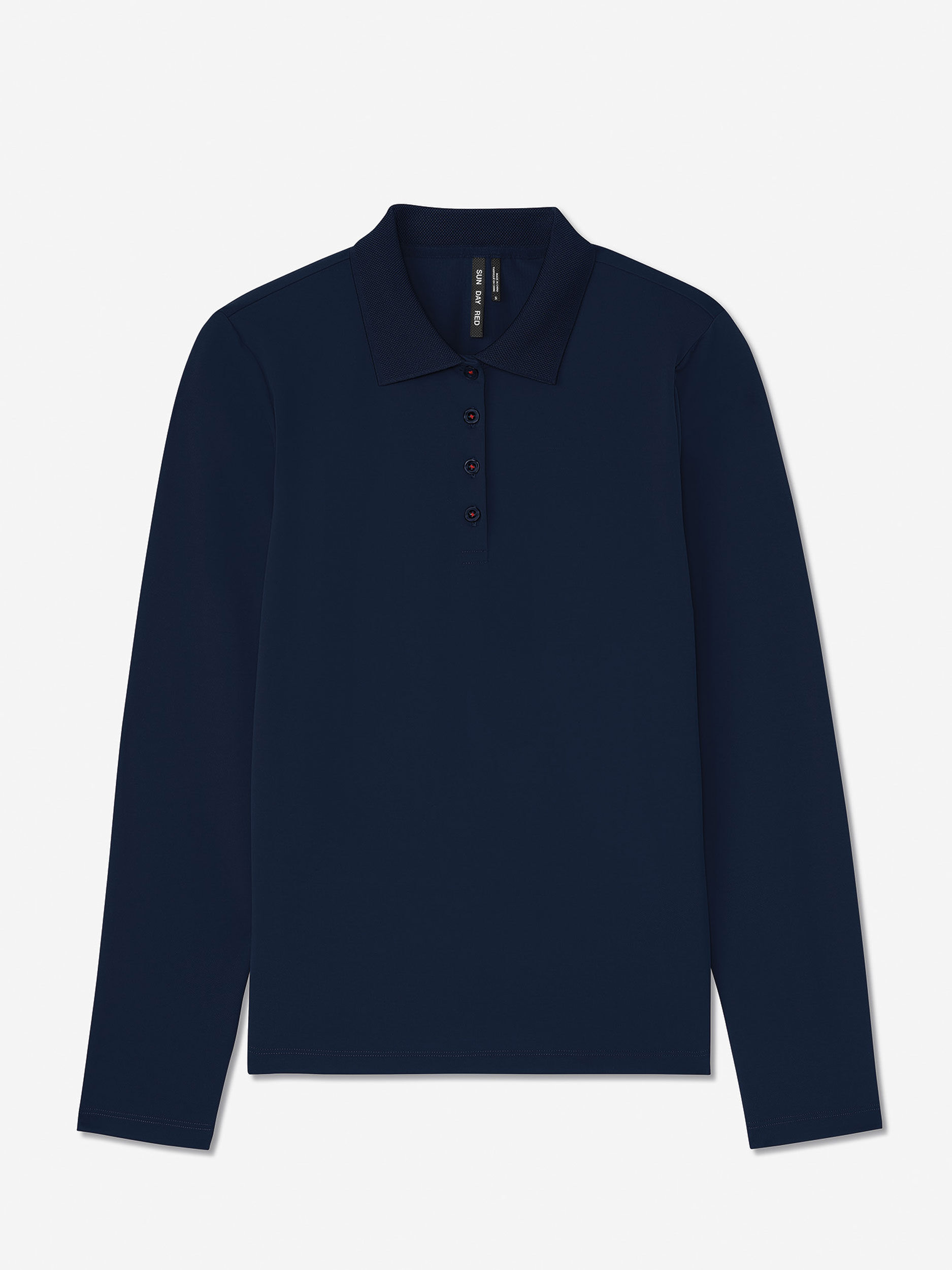 Sun Day Red Long Sleeve Sunnie PQ Polo Marineblå | 015693-ZNI