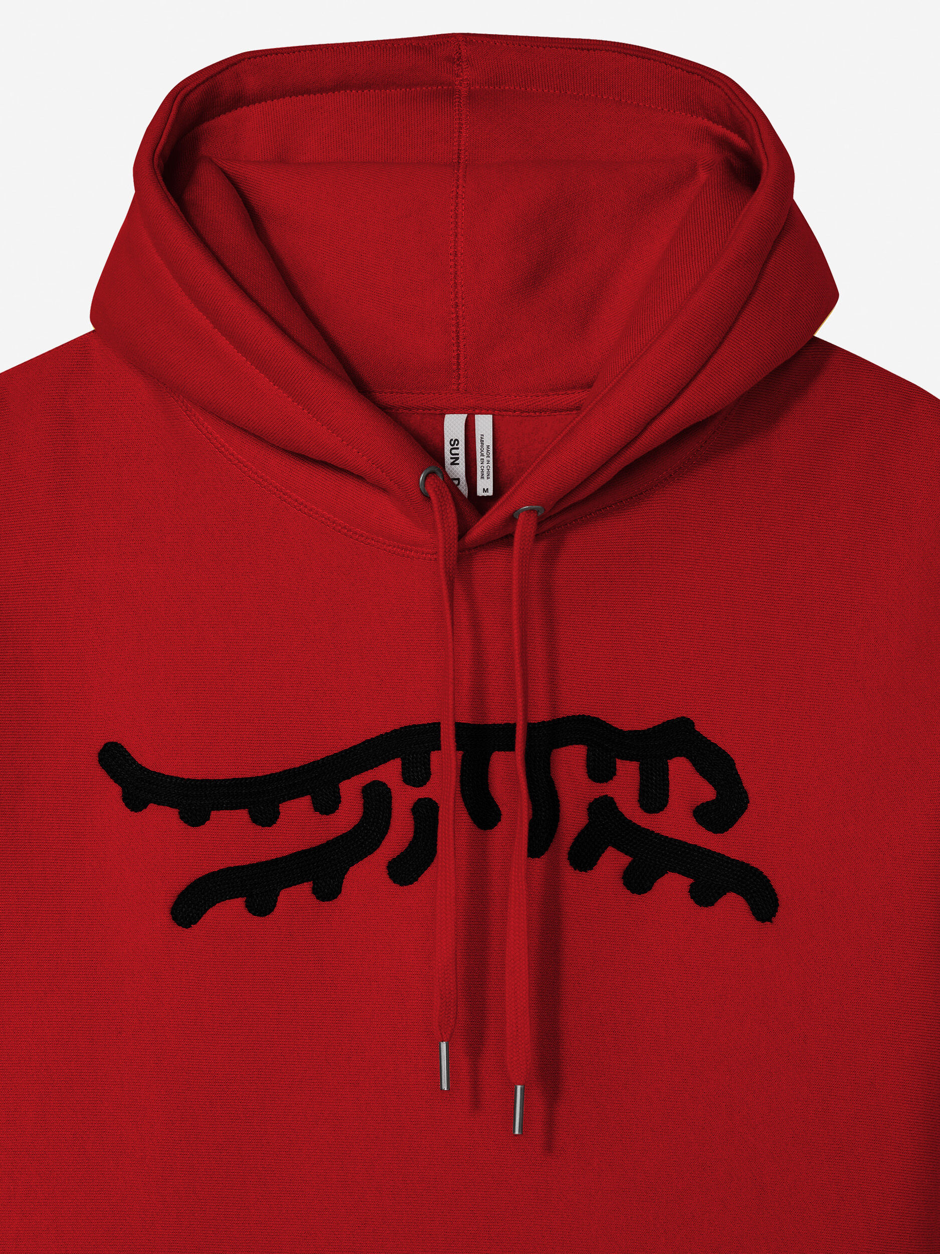 Sun Day Red Luare Chain Stitch Hoodie Red/Black | 461582-SUT