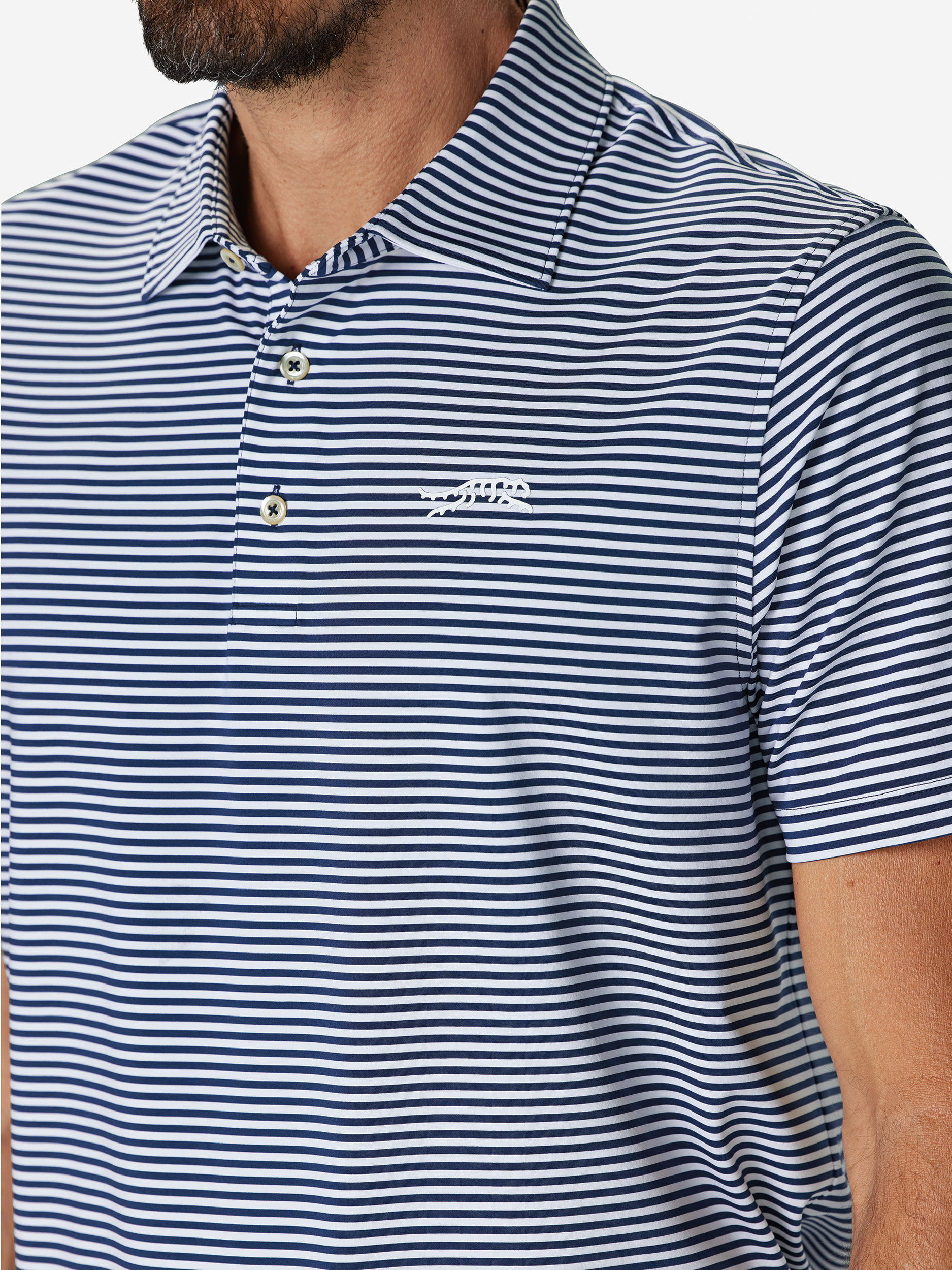 Sun Day Red Monterey Stripe Polo Marineblå Hvite Stripete | 945076-COQ