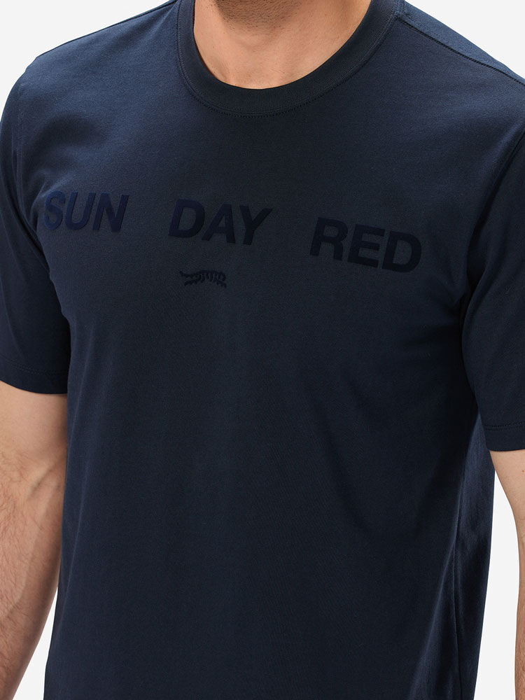 Sun Day Red SunDay T-Shirt Marineblå | 653418-TYC